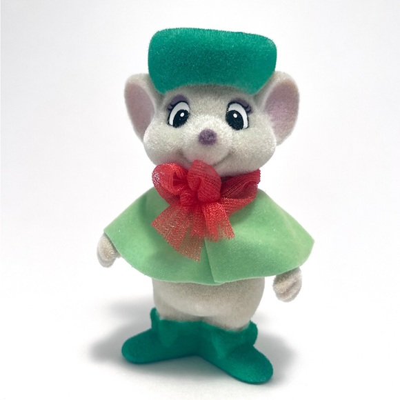 Miss Bianca & Bernard vintage 1990 McDonald's Christmas flocked tree ornaments. - Picture 2 of 9